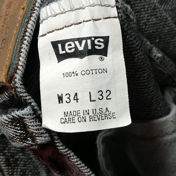 vintage Levi's 540 Acid Washed Black Jeans 34x32 - Picture 4 of 5